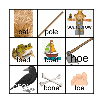 Phonics Bingo Card