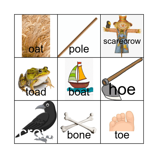 Phonics Bingo Card
