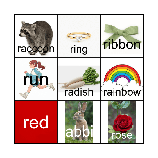 Phonics Bingo Card