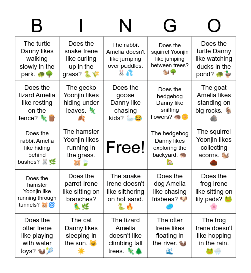 Does the goose Danny like chasing kids? 🦢😂 Bingo Card