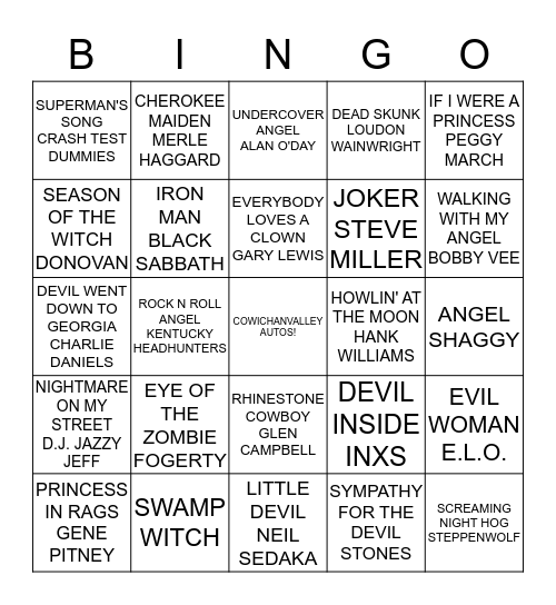 HALLOWEEN Bingo Card