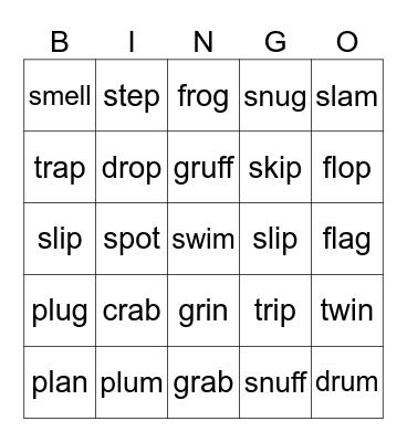 Unit 9 Bingo Card