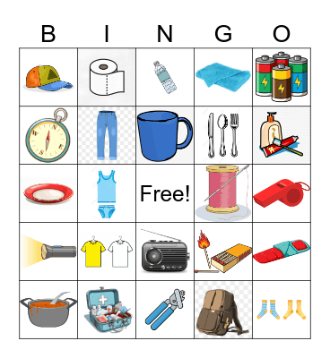 Camping Weekend Bingo Card