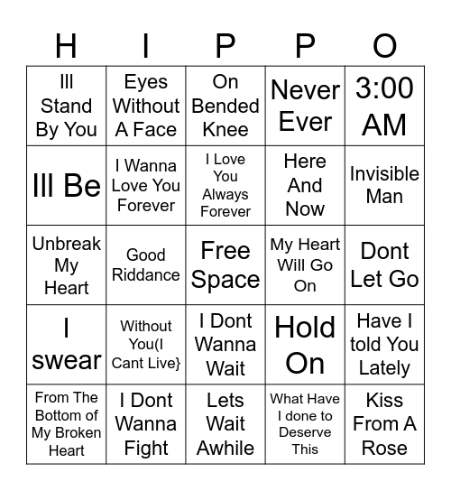 Delilaaaaaah! Bingo Card