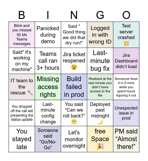 CLIPP Bingo Card
