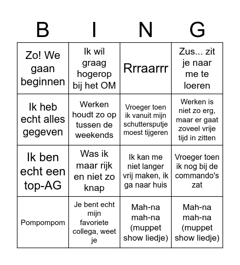 Fred-Bingo Card
