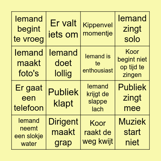 Viva la Vida Bingo Card