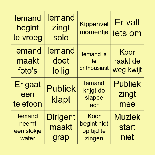 Viva la Vida Bingo Card