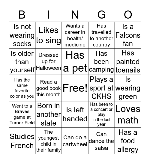 Photovoice Bingo Card