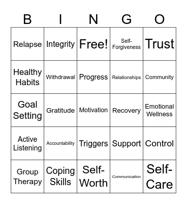 SAIOP Bingo Card
