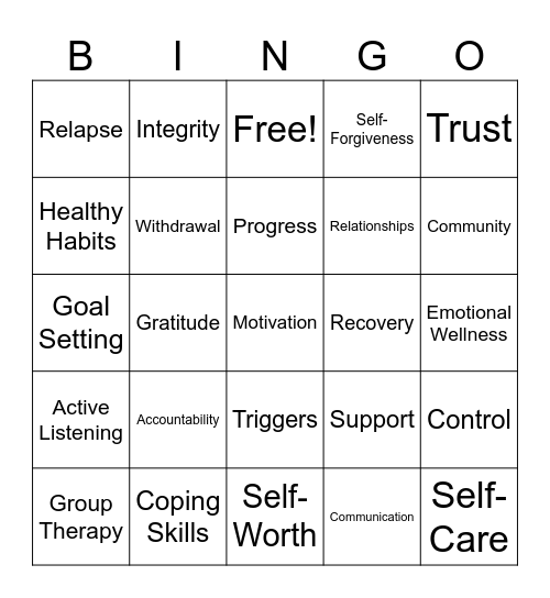 SAIOP Bingo Card