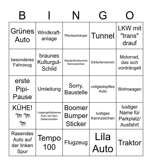Auto-Bingo Card