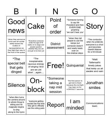 Conference Bingo Card
