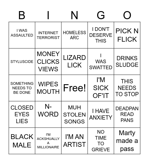 Goblingo Bingo Card