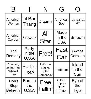 ODL's Red, White & Bingo Card