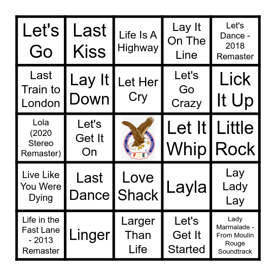STARTS WITH "L" Bingo Card