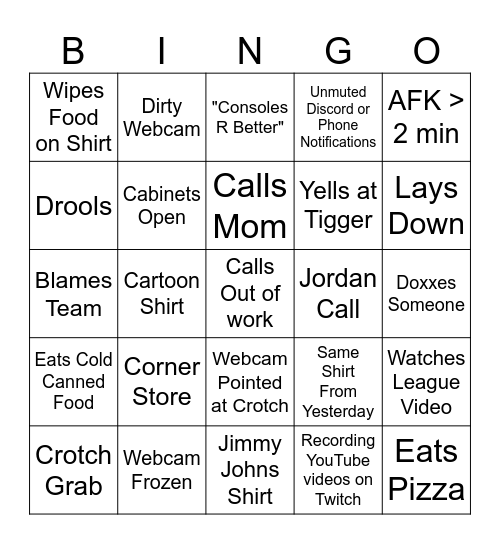 Harmons Bullshit Bingo Card
