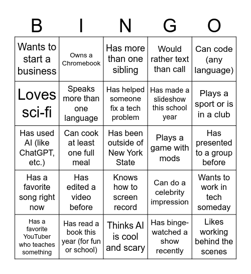 STL Bingo Card