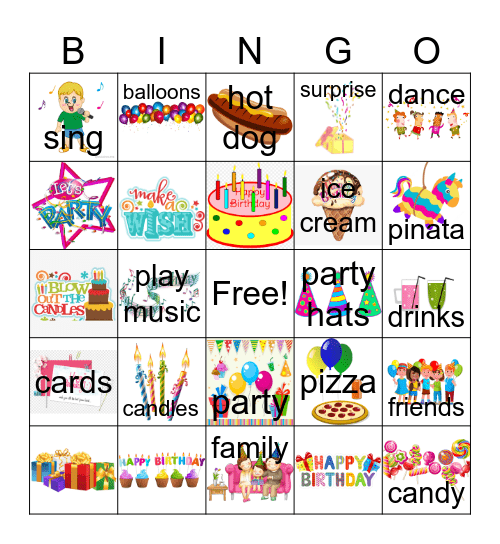 Birthday Bingo Card