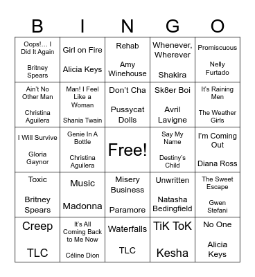 Oops!… I Bingo’d Again Bingo Card