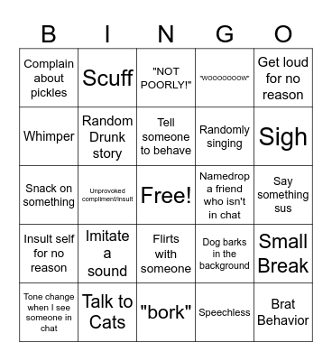 Birthathon Bingo Card