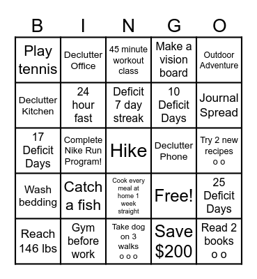 July 2025 Bingo Card