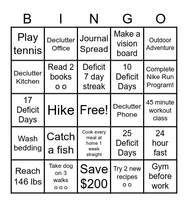 July 2025 Bingo Card