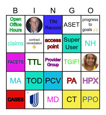UHC NE Advocate Team Bingo Card