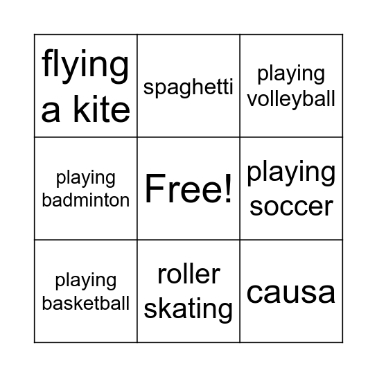 BINGO Card