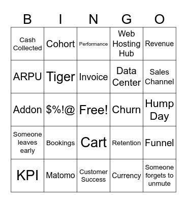 TIGER TEAM BINGO Card