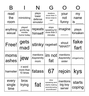 Lucky bingo Card
