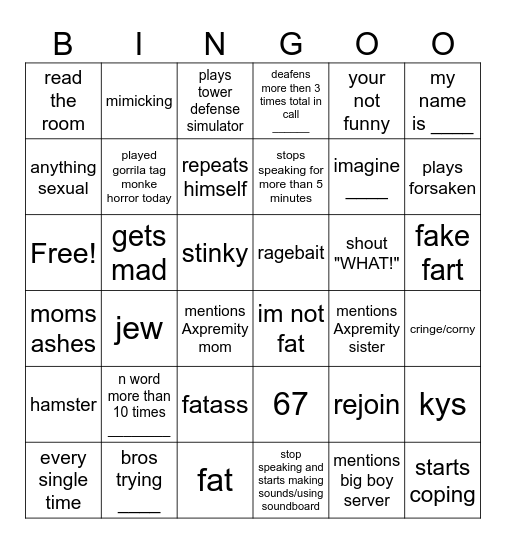 Lucky bingo Card