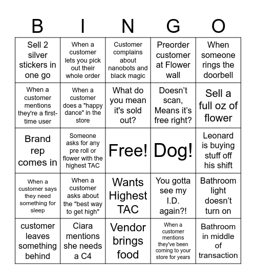 Bingo Bongo Bingo Card