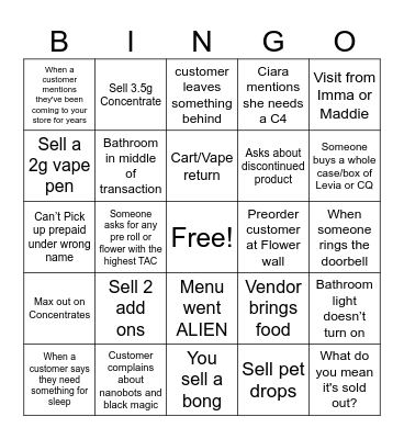 Bingo Bongo Bingo Card