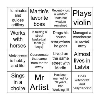 Who is it? vol 1 Bingo Card