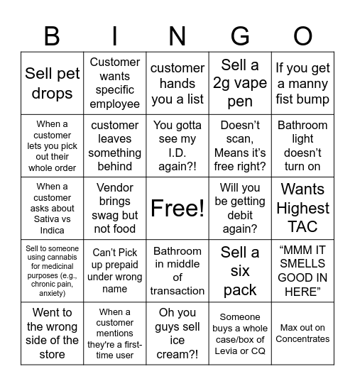 Bingo Bongo Bingo Card