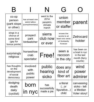 MAKE A NEW FRIEND Bingo Card