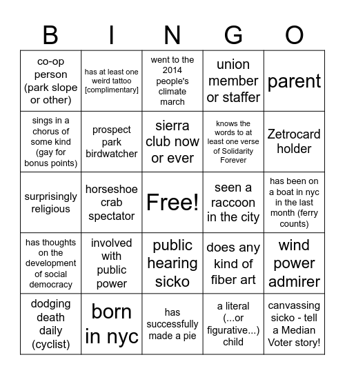 MAKE A NEW FRIEND Bingo Card