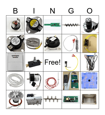 Pellet Stove Parts Bingo Card
