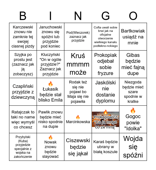Zakończenie roku 2025 Bingo Card