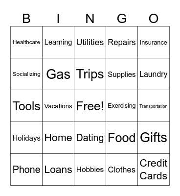 Bingo Party Bingo Card