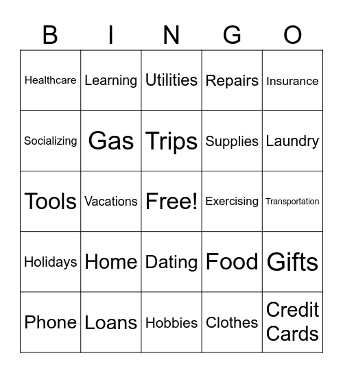 Bingo Party Bingo Card