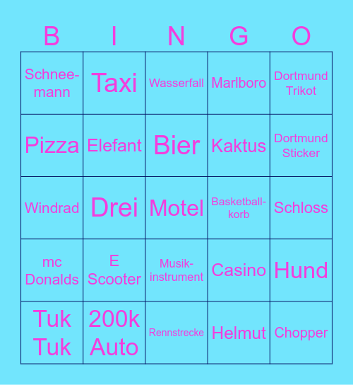 Google Maps Bingo Card