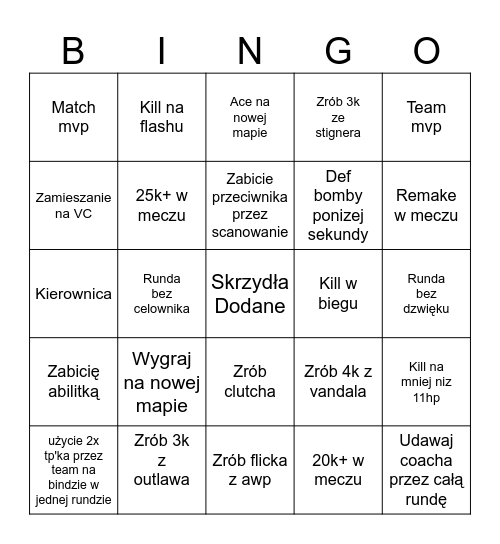 Redbull Bingo Card