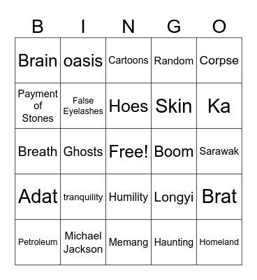 Fly Fiesta Bingo Card