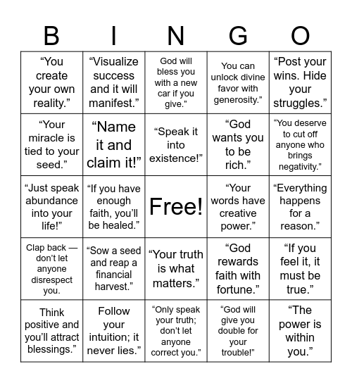 World vs Word Bingo Card