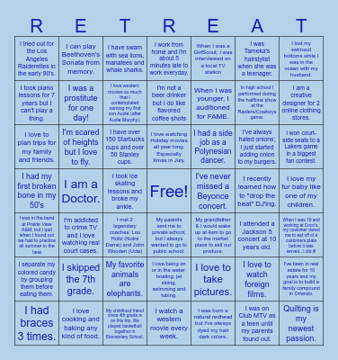 WHO'S THAT GIRL BUS BINGO 2025 Bingo Card