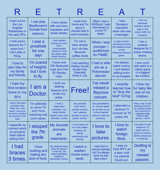 WHO'S THAT GIRL BUS BINGO 2025 Bingo Card