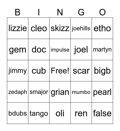 stop dreaming about mcyt Bingo Card