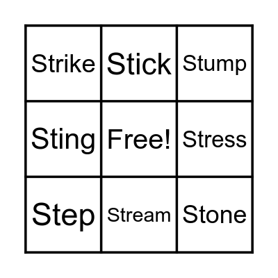 BINGO with ST blends Bingo Card